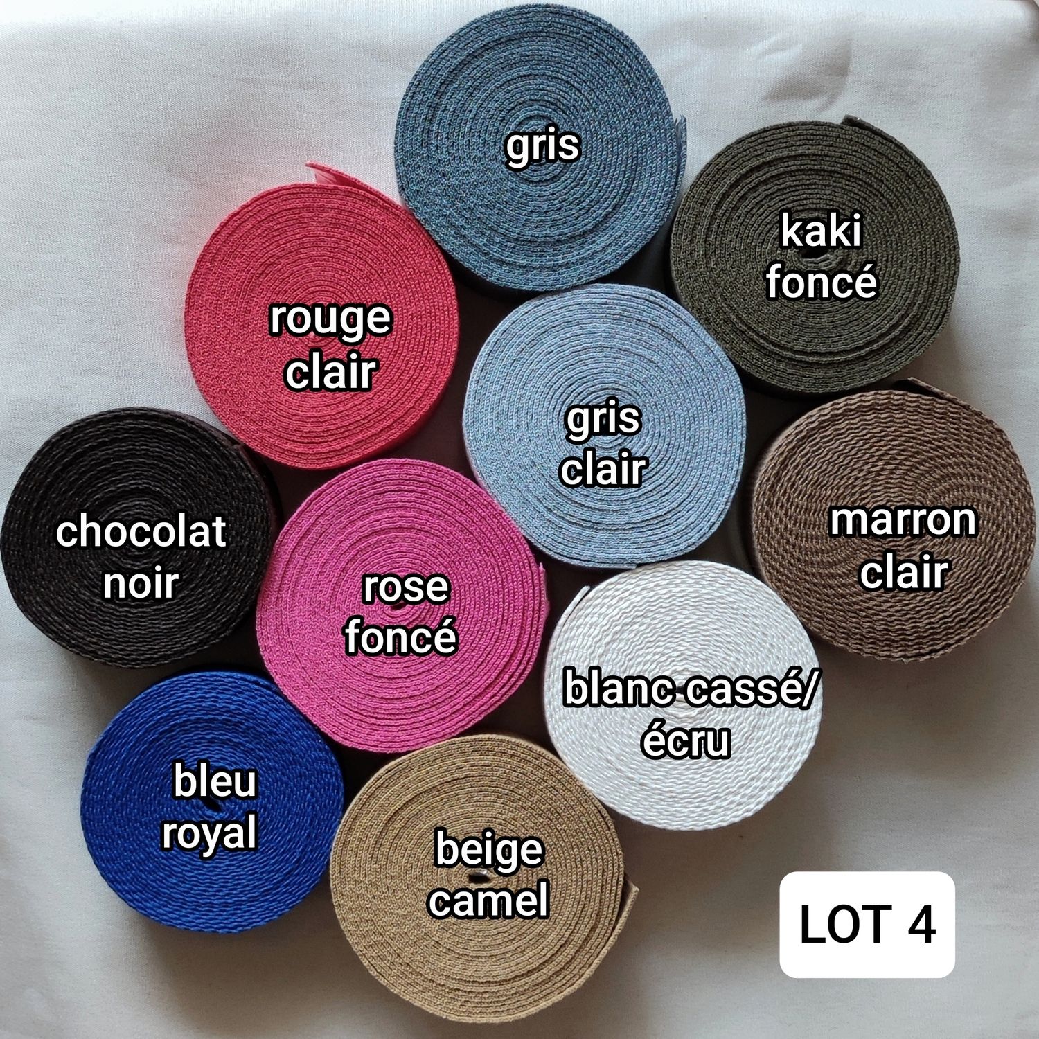 Lot de 40 mètres de sangle coton 3,2cm / choisissez votre lot Lot de 40 mètres de sangle coton 3,2cm / choisissez votre lot