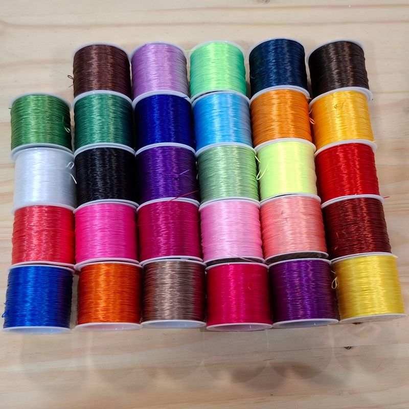 Fil élastique cristal 0,8mm par 50mètres/ choisissez vos couleurs