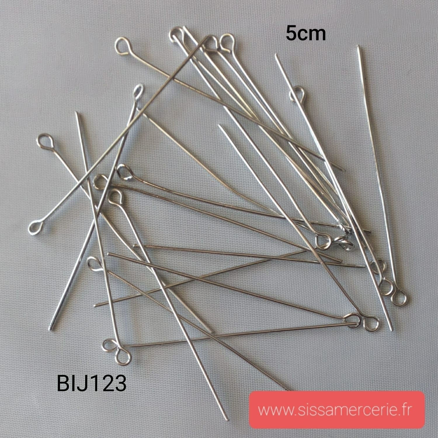 10 tiges clou tête ronde 5cm (choisissez vos couleurs)