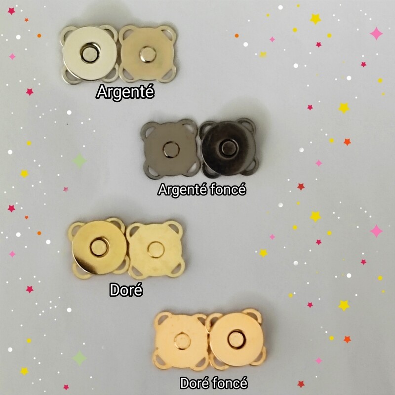 Bouton magnétique 19mm à coudre (choisissez vos couleurs)