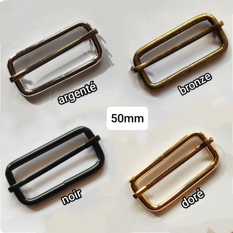 Boucle coulissante 5cm  (choisissez vos couleurs)