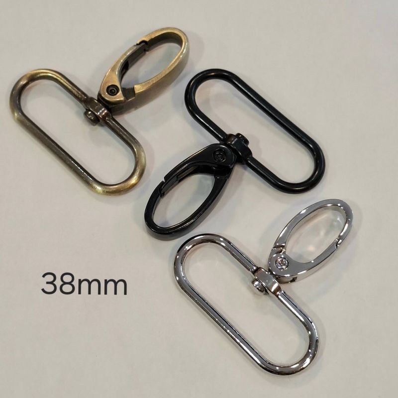 Mousqueton pivotant 38mm (choisissez vos couleurs)
