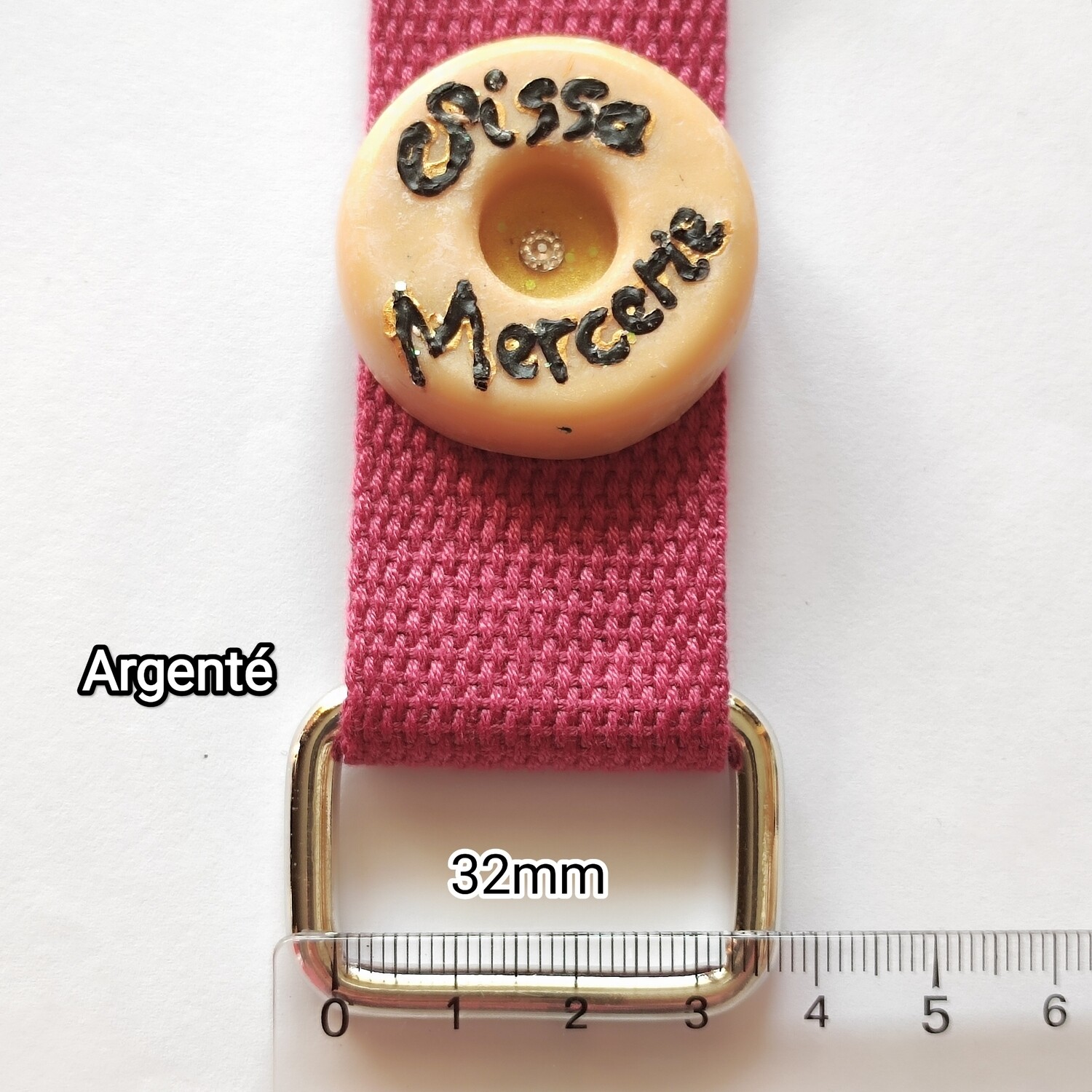 Anneau rectangulaire 32mm (choisissez vos couleurs) Anneau rectangulaire 32mm (choisissez vos couleurs)