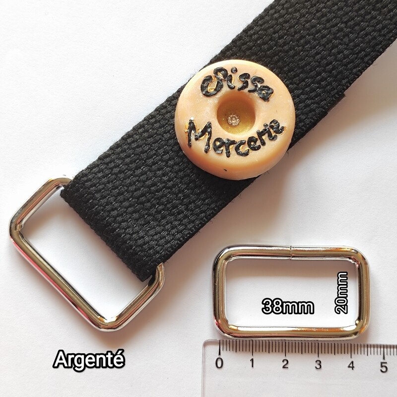 Anneau rectangulaire 38mm ép 4.8mm (choisissez vos couleurs)