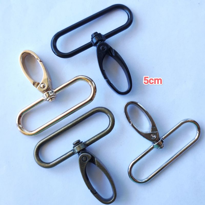 Mousqueton pivotant 5cm  (choisissez vos couleurs)
