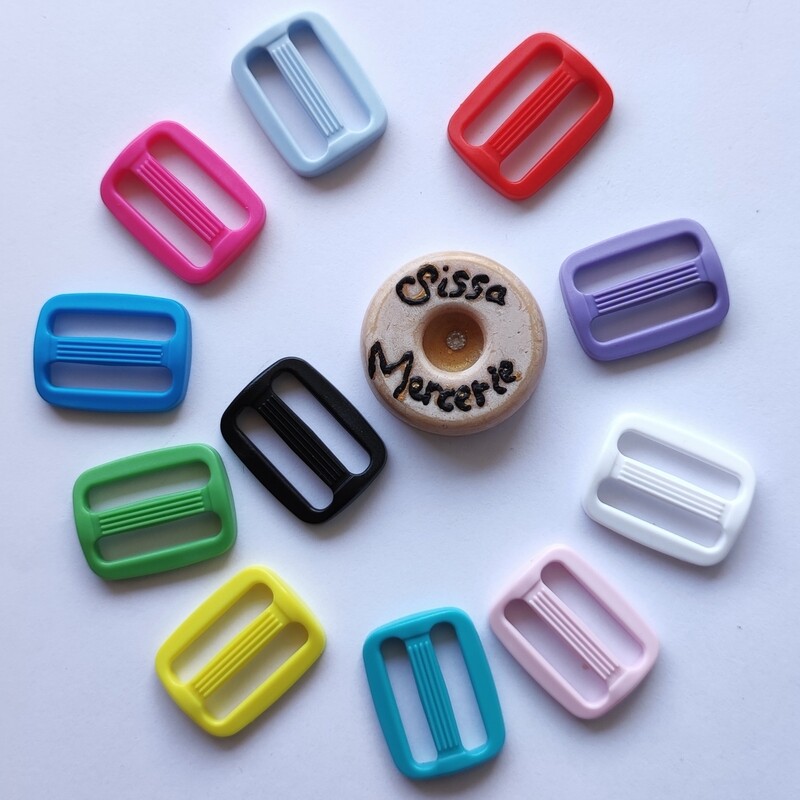 Boucle coulissante 25 mm  (choisissez vos couleurs)