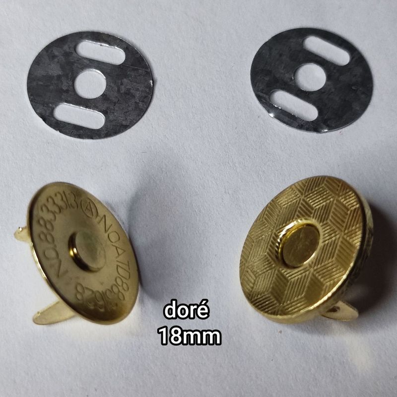 Bouton pression aimanté 18mm/4 couleurs