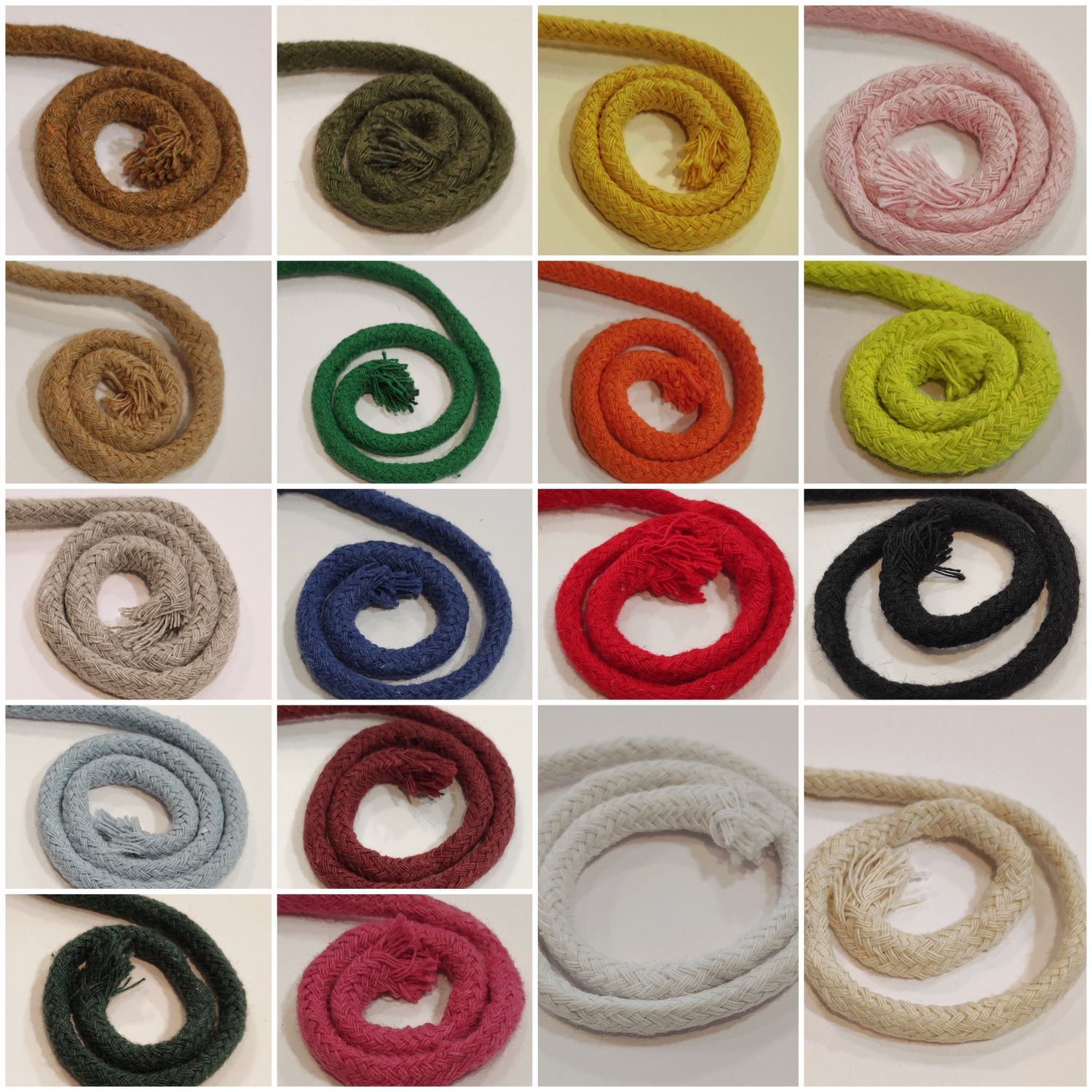 Corde coton 5mm tressé