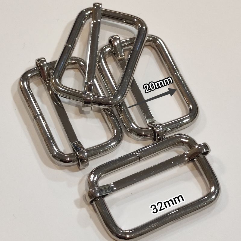 Boucle coulissante 32x20mm (choisissez vos couleurs)