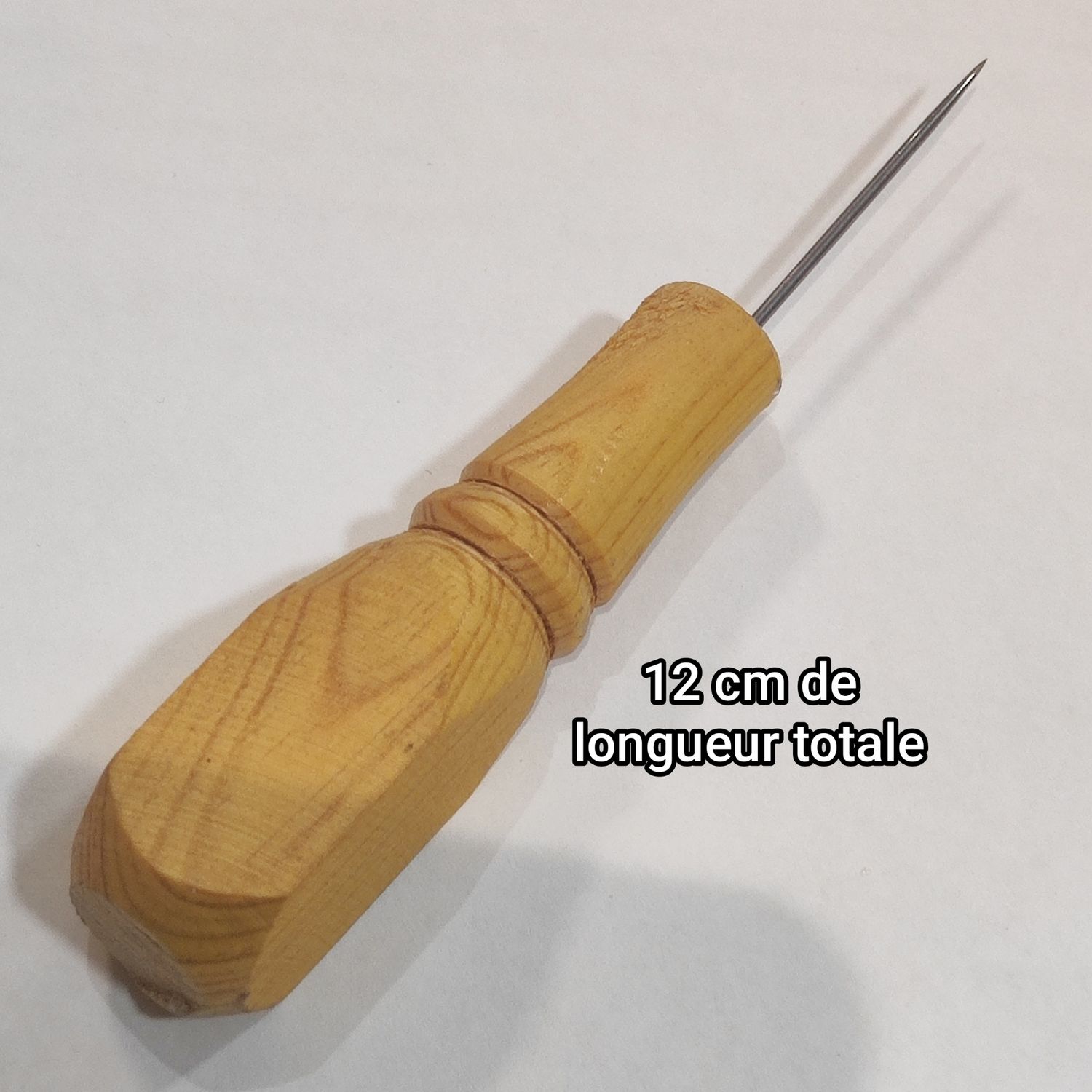 Poinçon 12 cm manche en bois