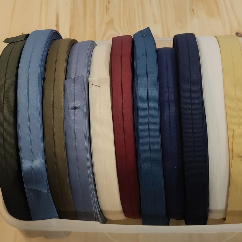 Elastique biais 2cm pré plié au mètre