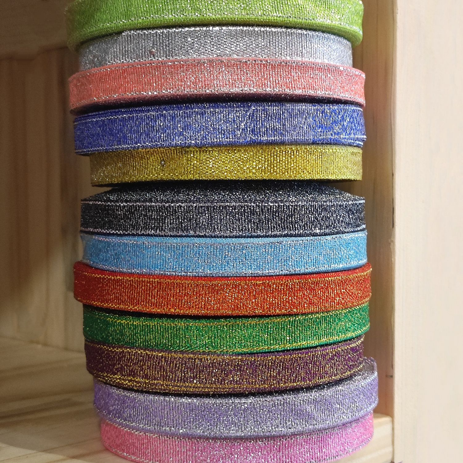 Ruban glitter 1cm (choisissez vos couleurs)