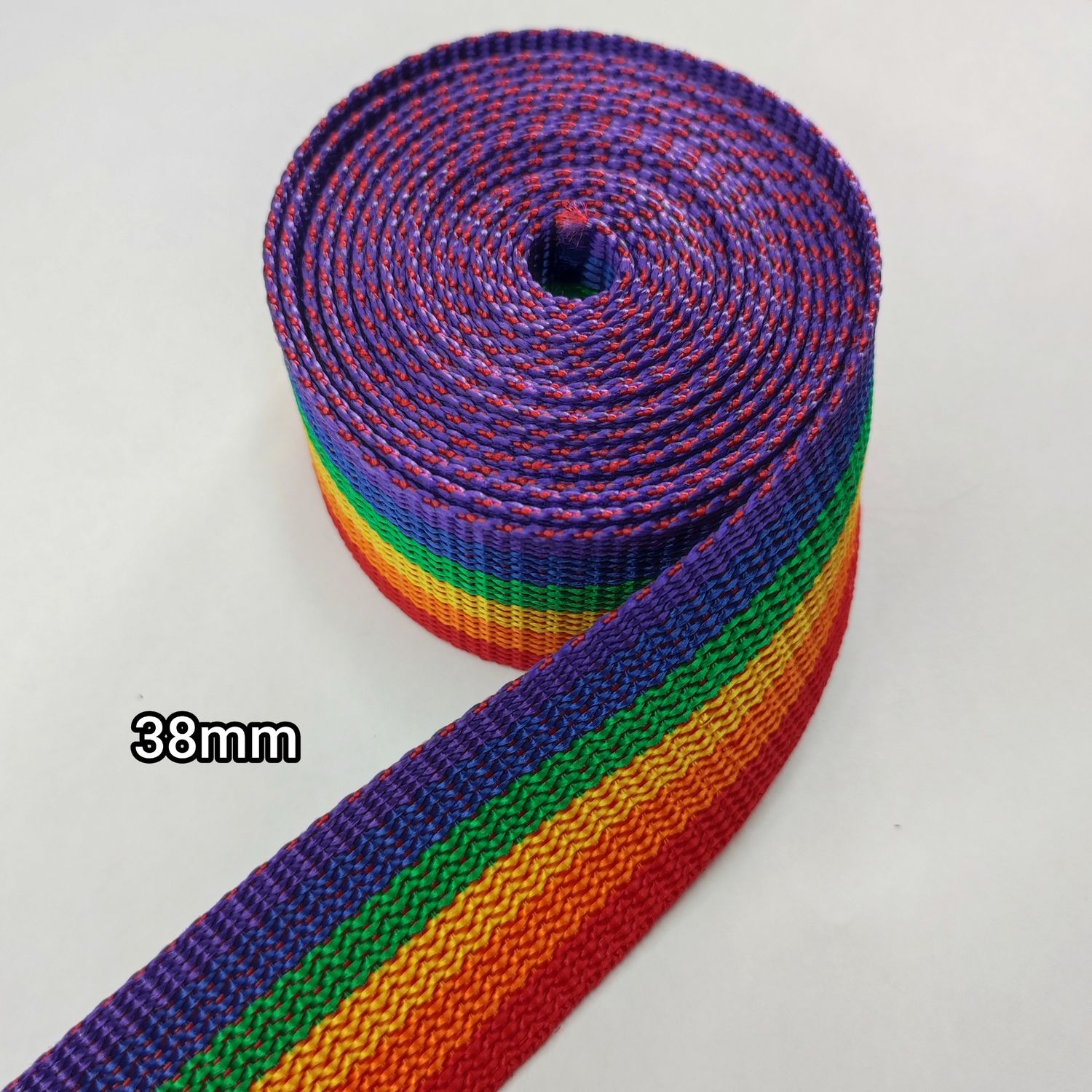 Sangle fantaisie rayé 38mm polypropylène