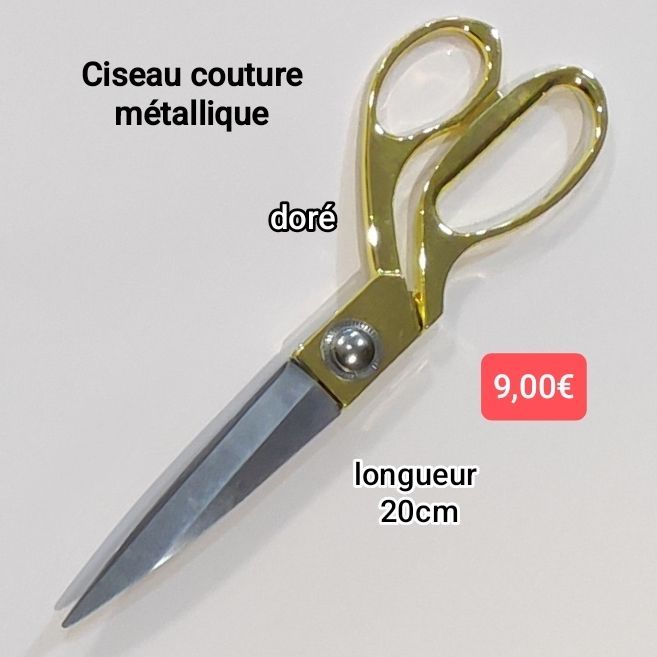Ciseaux de couture doré qualité professionnelle 20cm Ciseaux de couture doré qualité professionnelle 20cm