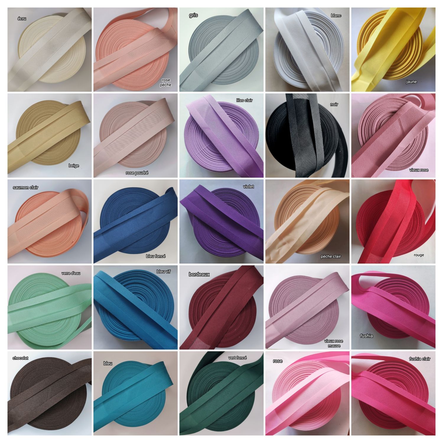 Biais coton 4,40cm (choisissez vos couleurs)