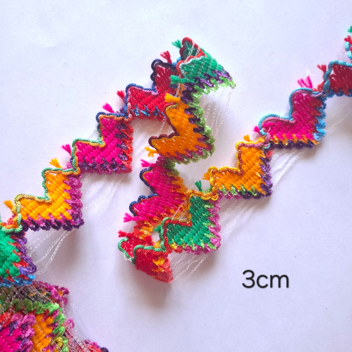 Galon kabyle coeur coloré 3cm