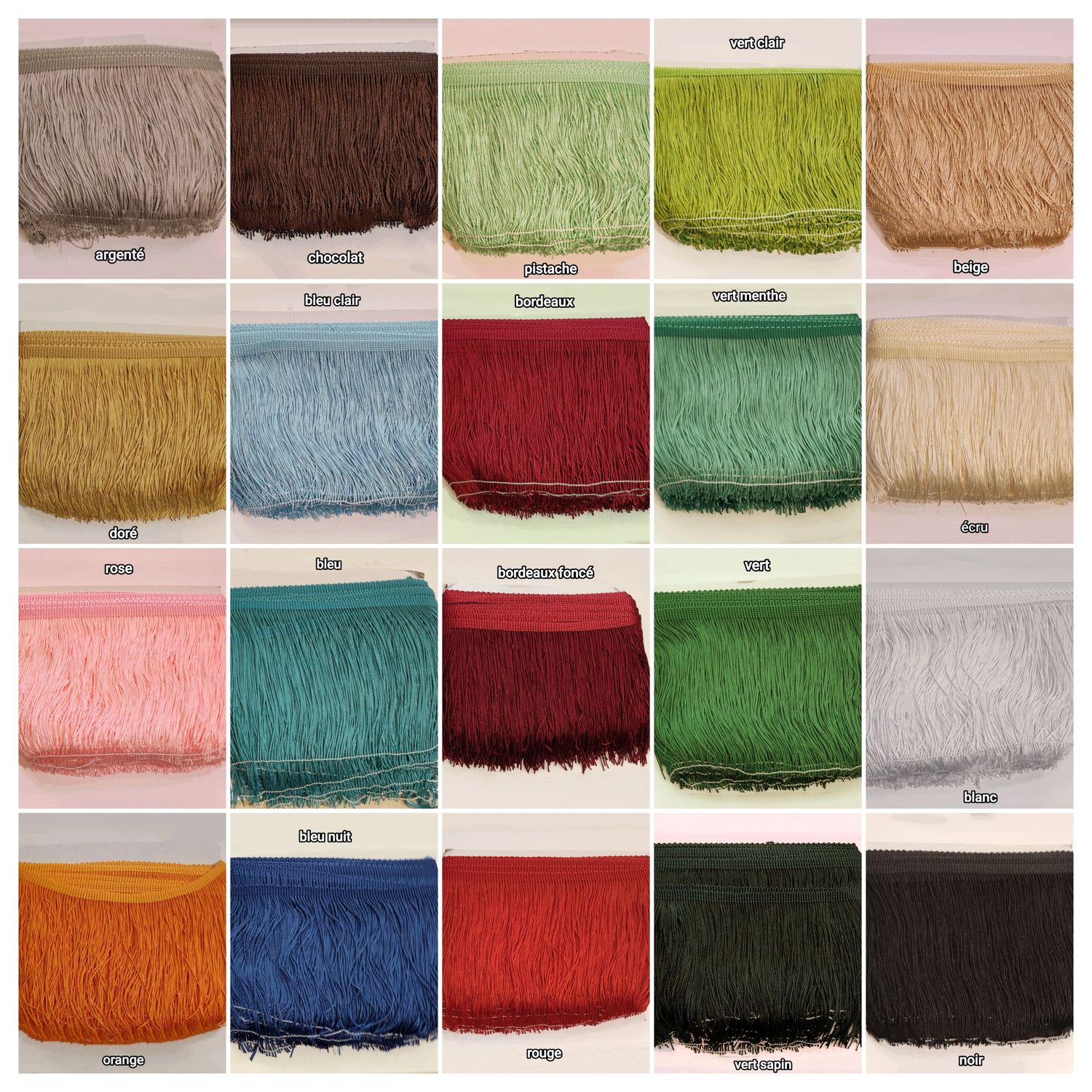 Galon frange 15 cm par 9,14 mètres