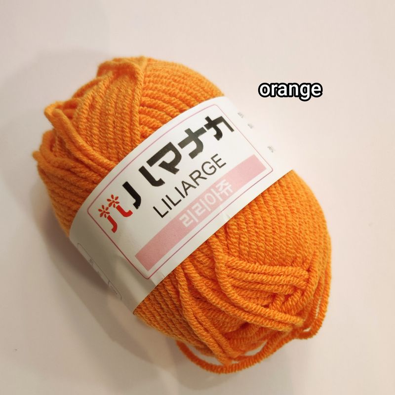25g Pelote en coton lait orange taille 3