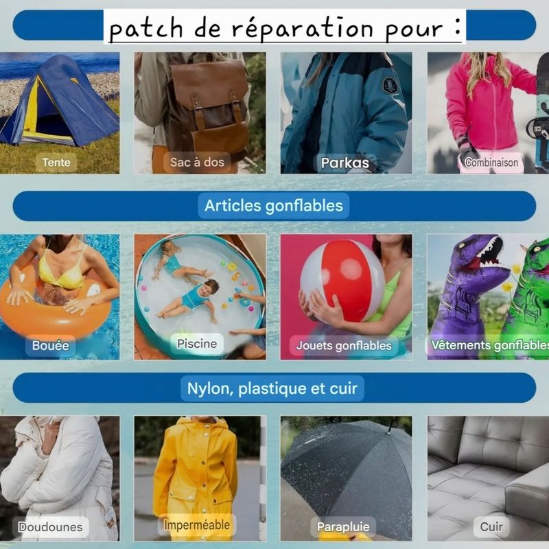 Patch réparation doudoune transparent imperméable