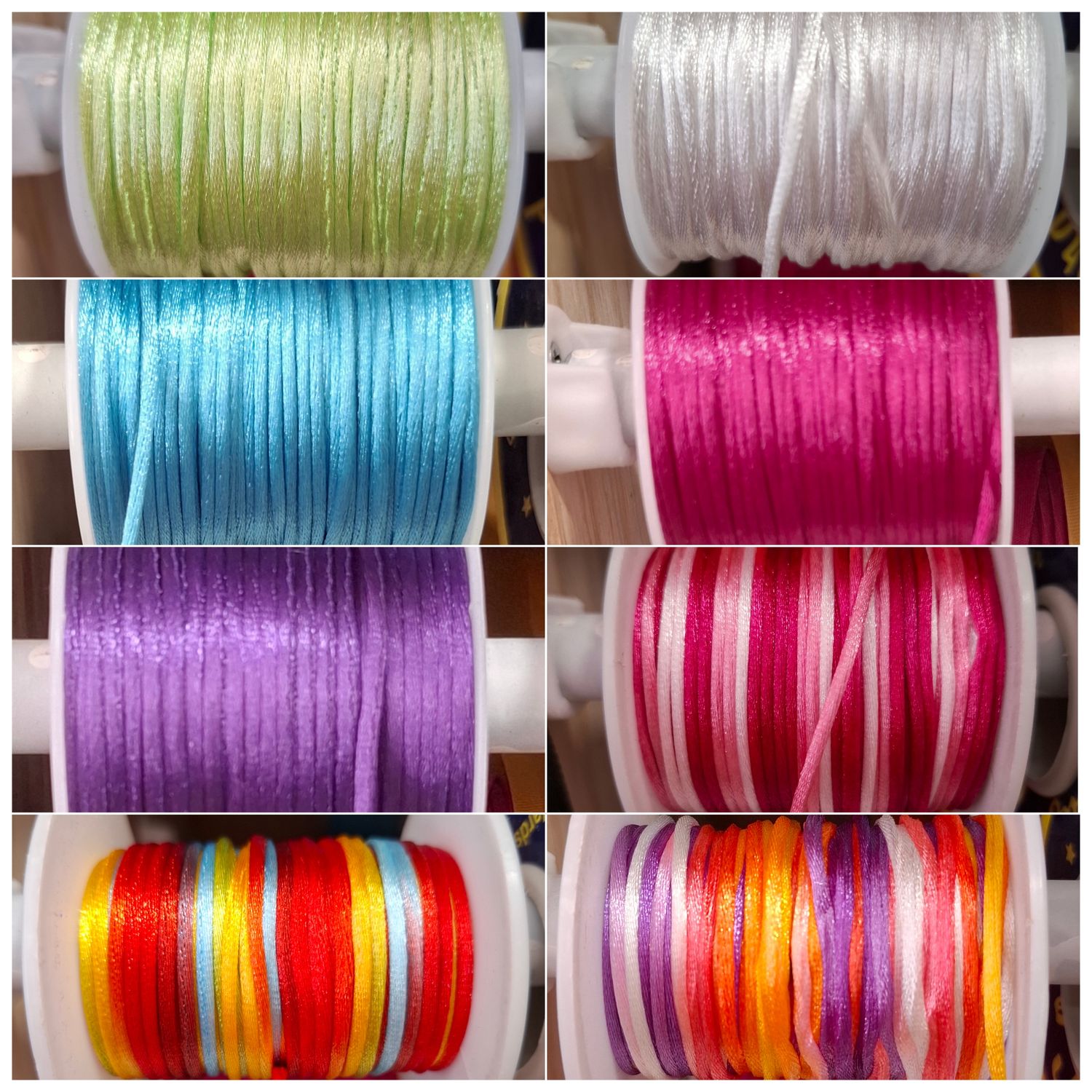 9 mètres fil nylon cordon 2mm / choisissez vos couleurs
