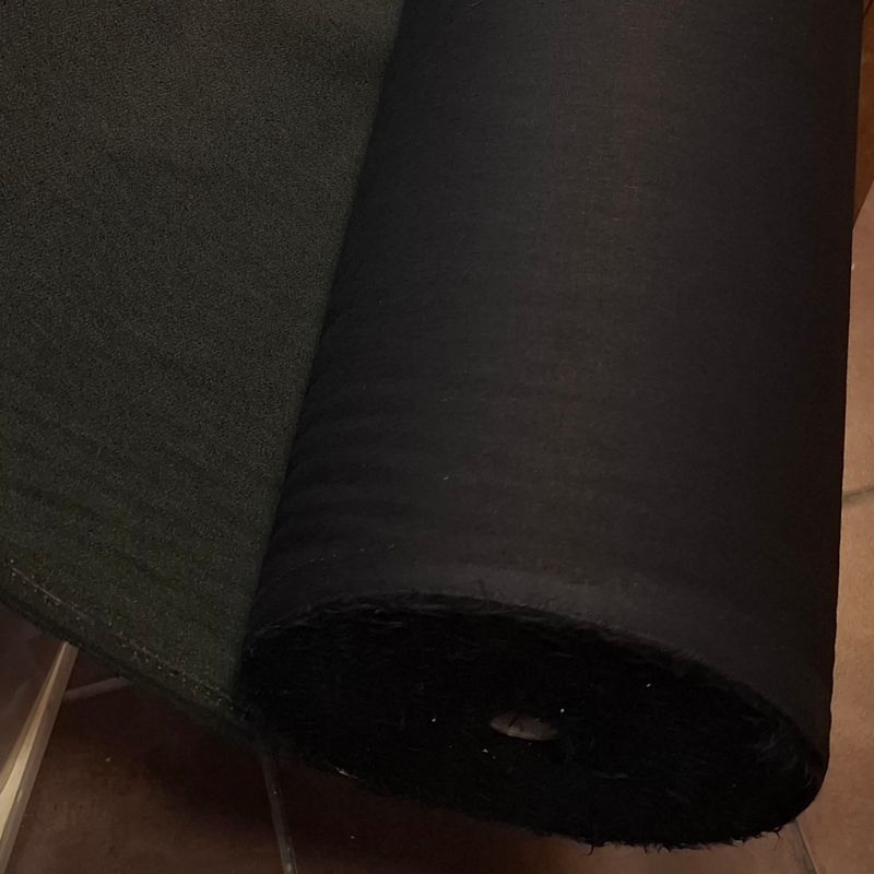 Entoilage tissé noir thermocollant vendu par 50cm