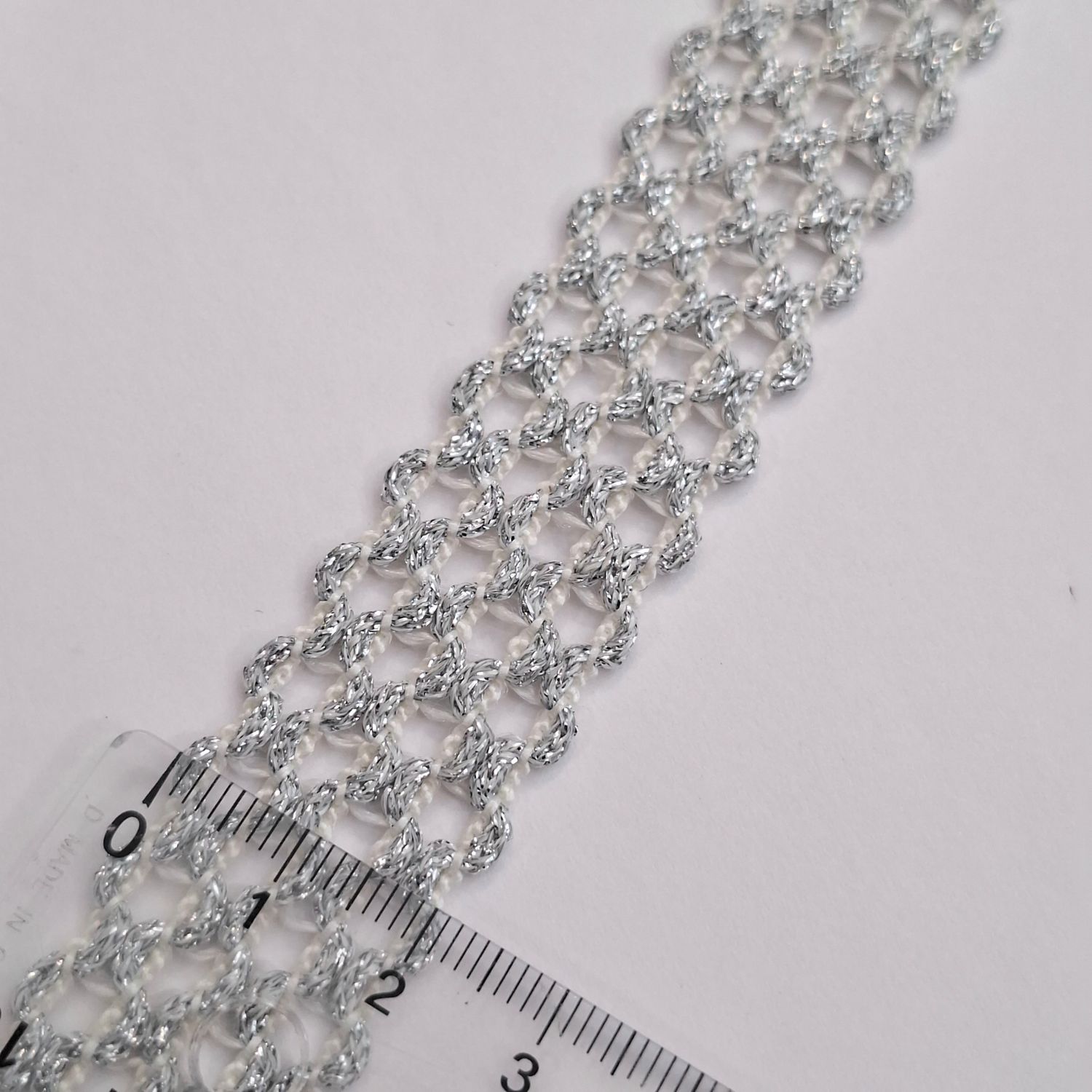 Galon argenté 2 cm au mètre