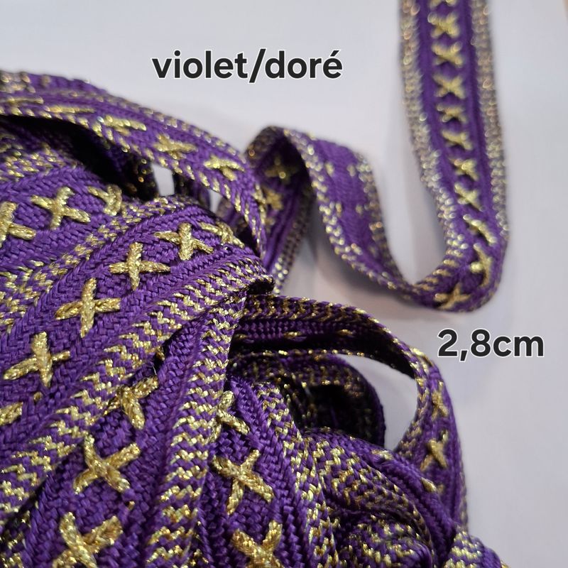 Sfifa 2,8cm violet / doré 