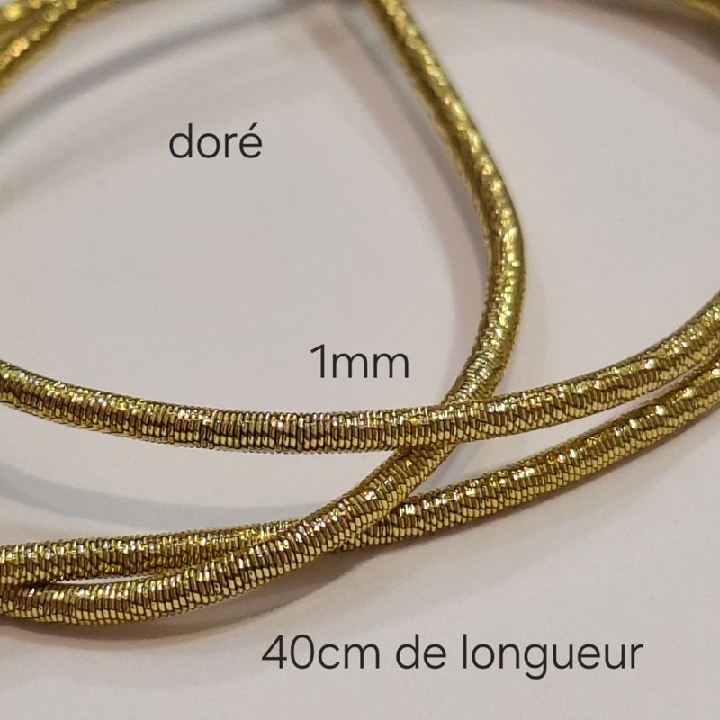 40 cm cannetille lisse doré
