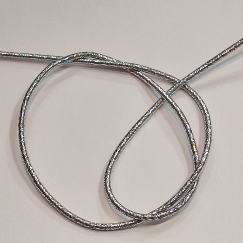 40 cm cannetille lisse argenté 