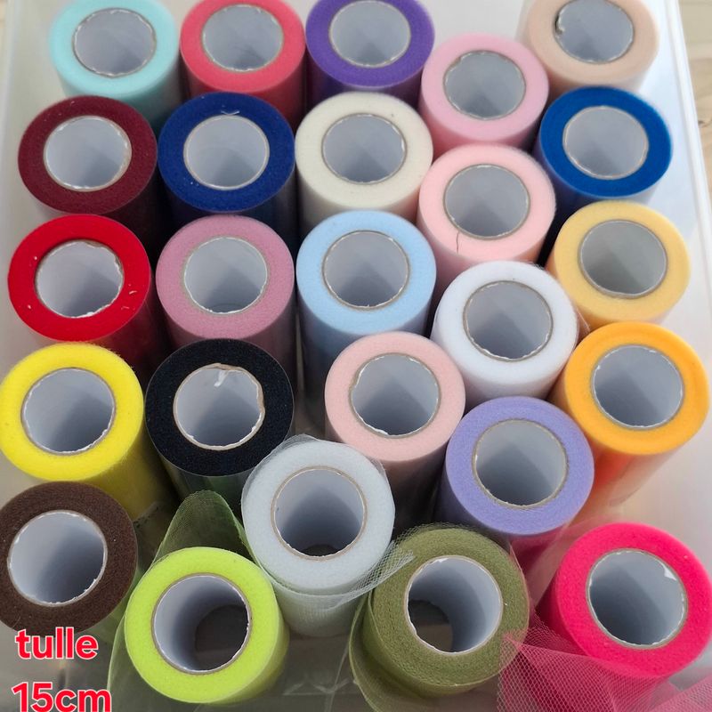 Rouleau de 22 mètres de tulle 15cm
