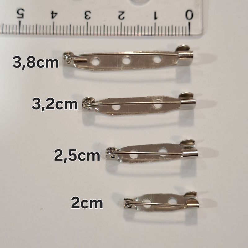 Support de broche argenté (choisissez la taille) Support de broche argenté (choisissez la taille)