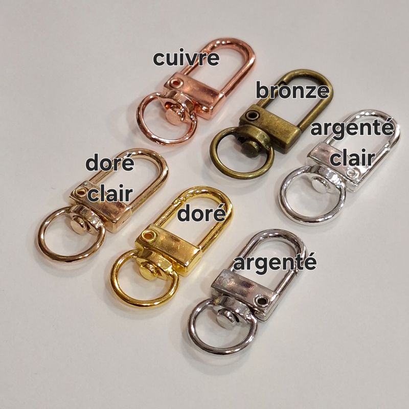 Fermoir homard mousqueton pivotant 32x12mm