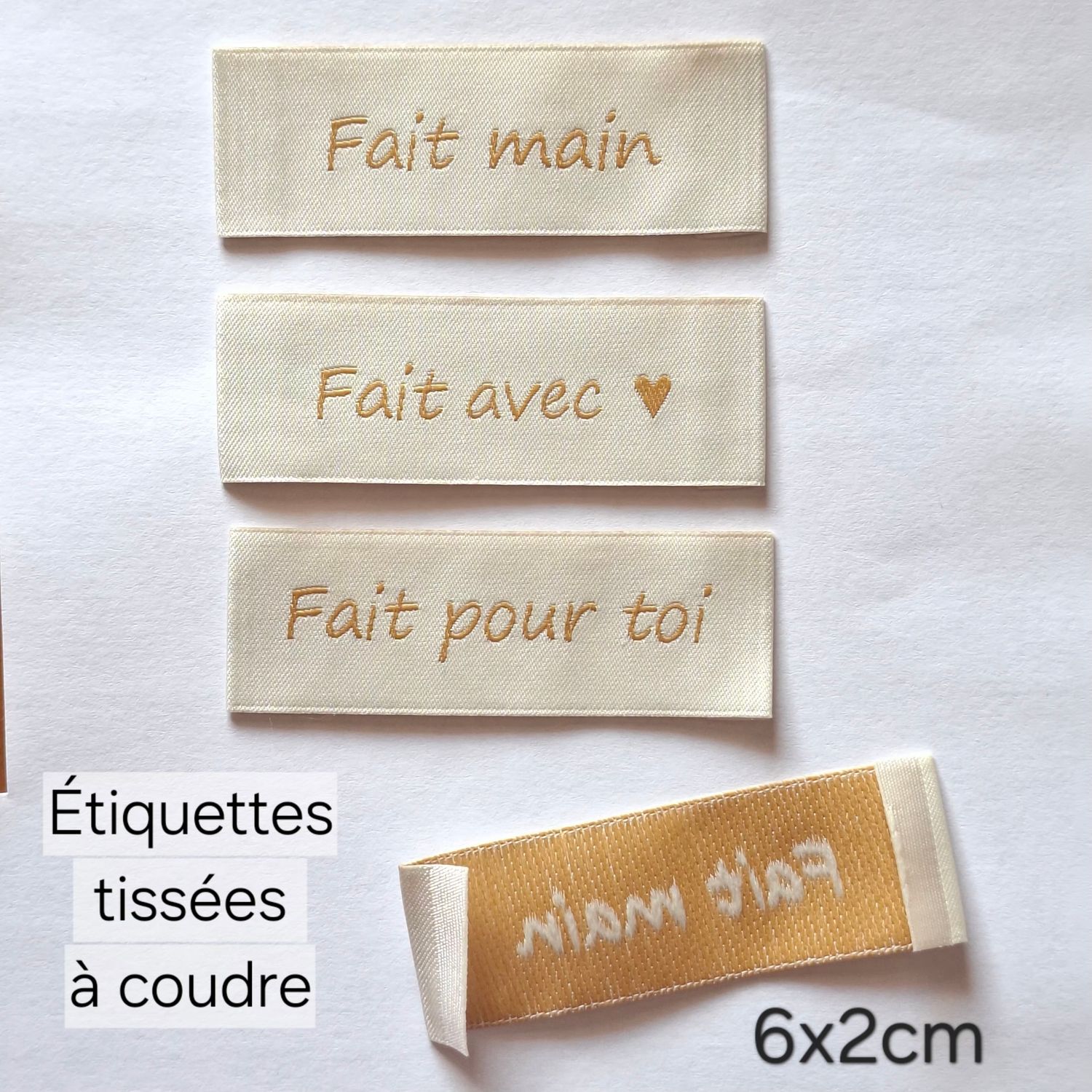 Etiquette à coudre à l'unité