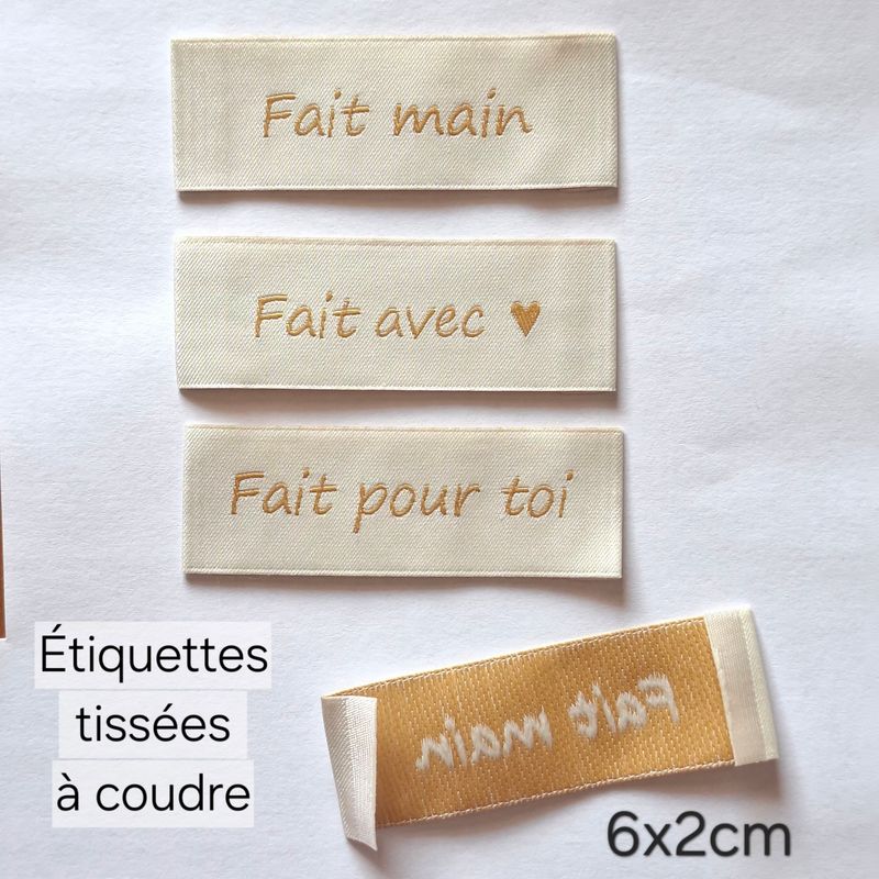 Etiquette à coudre à l'unité