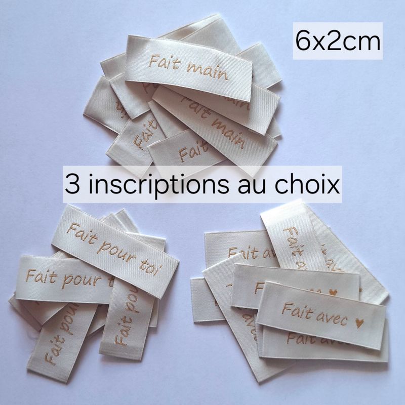 10 étiquettes à coudre