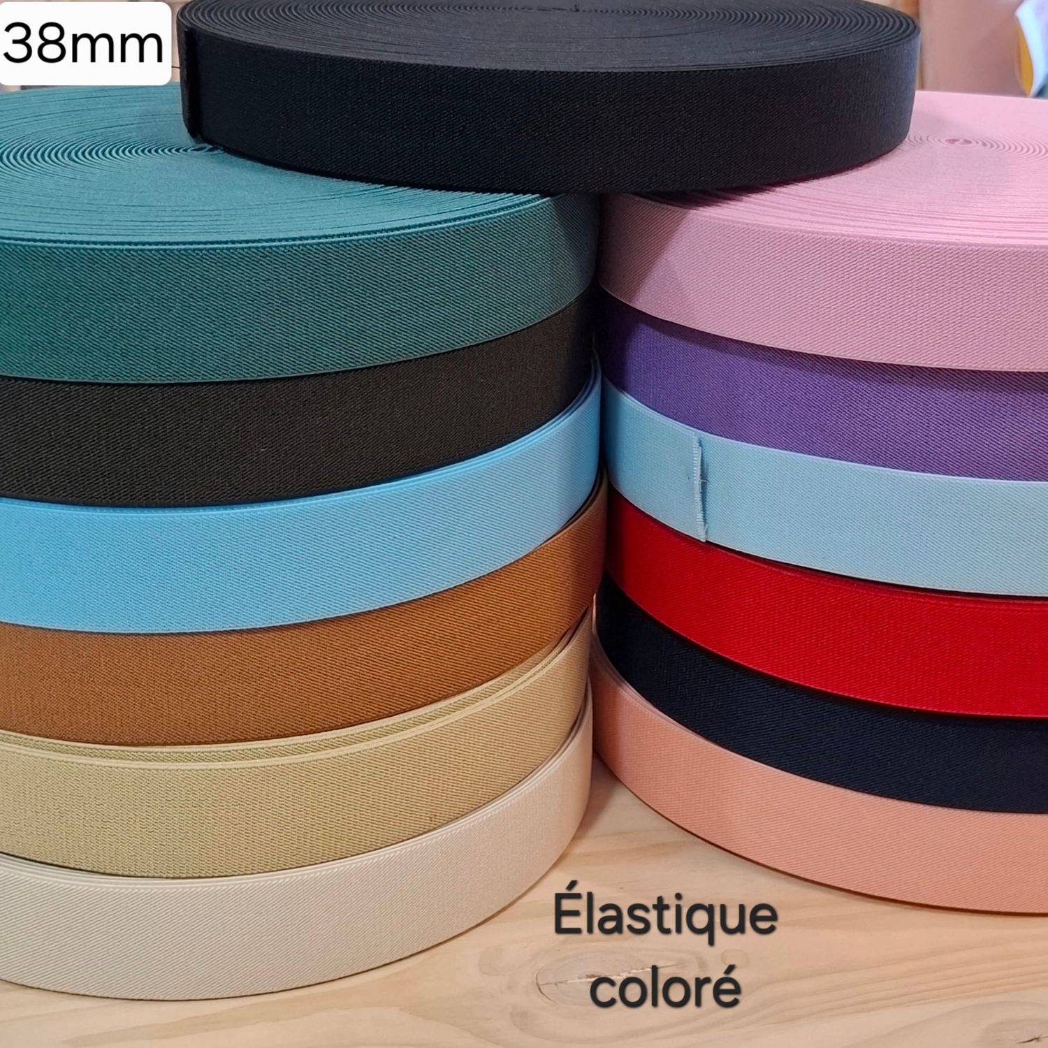 Elastique coloré 38mm