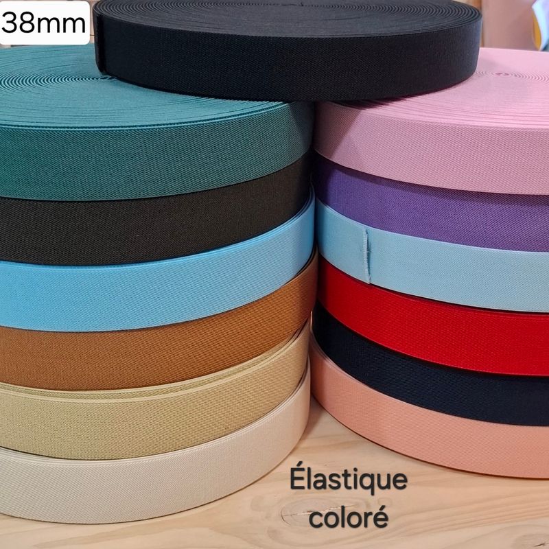 Elastique coloré 38mm