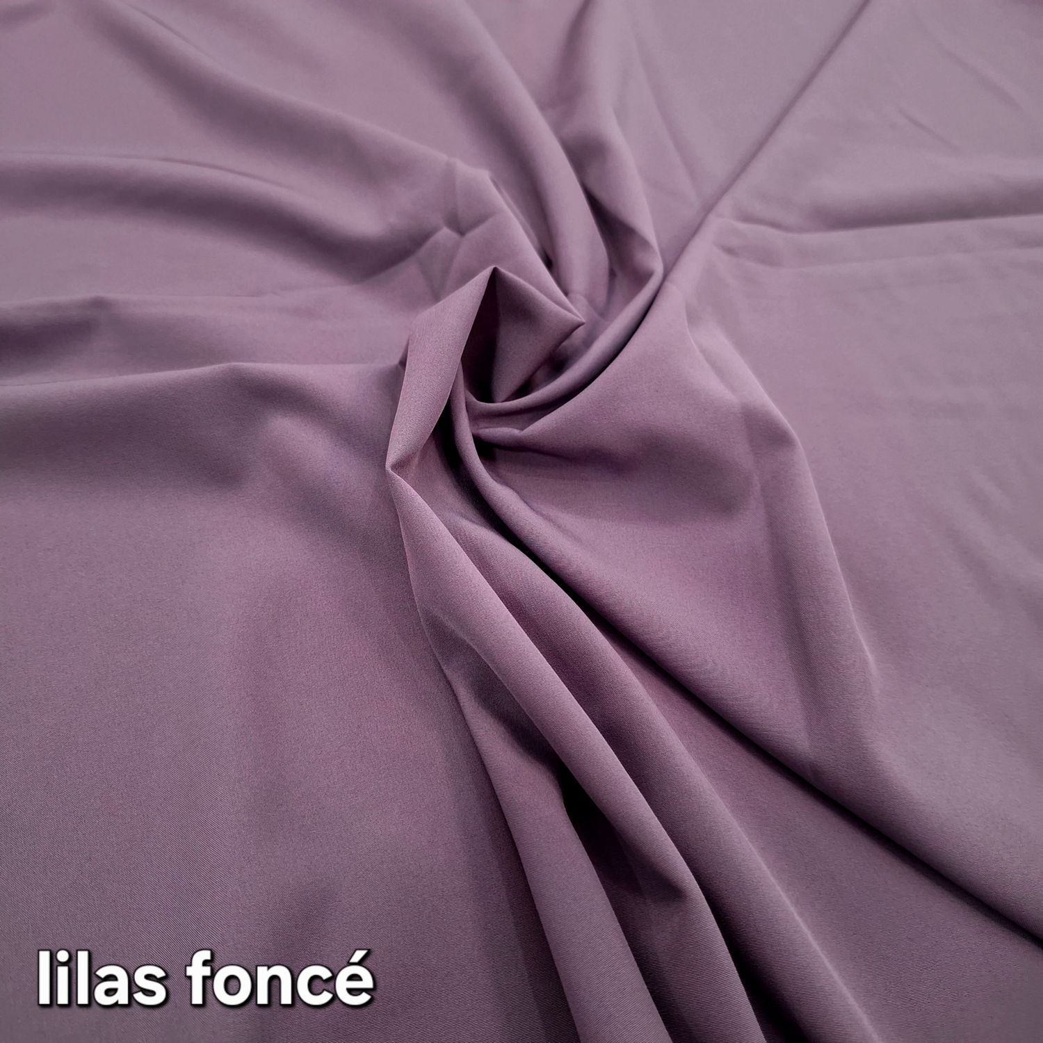 Tissu crêpe au mètre lilas foncé