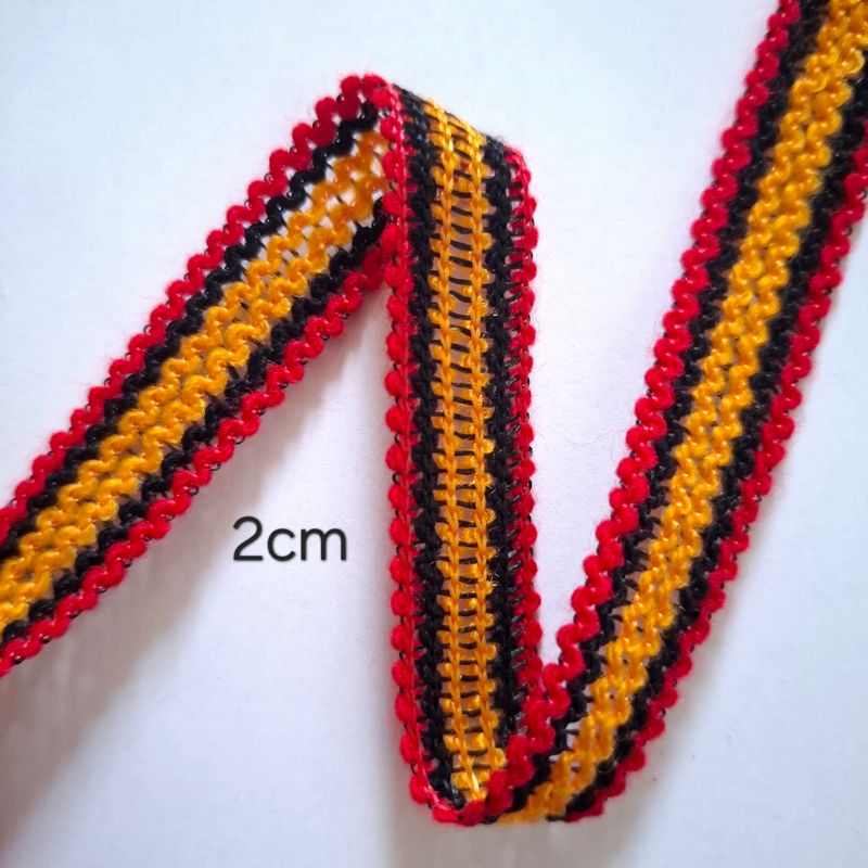 Galon kabyle rouge jaune foncé 2cm