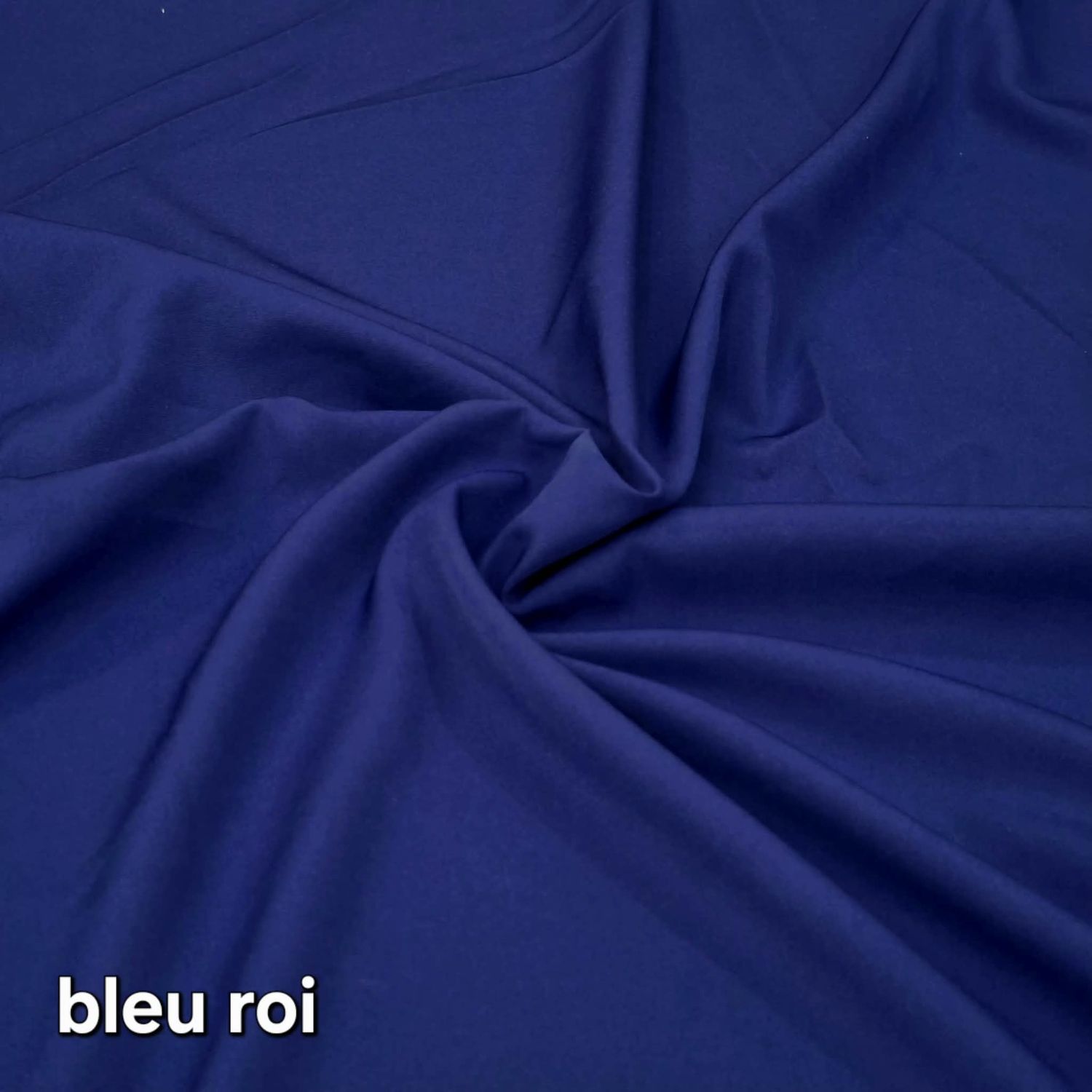 Tissu crêpe au mètre bleu roi