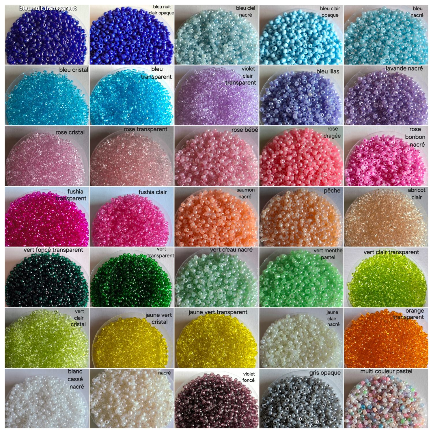2100 perles en verre 2mm (32g)