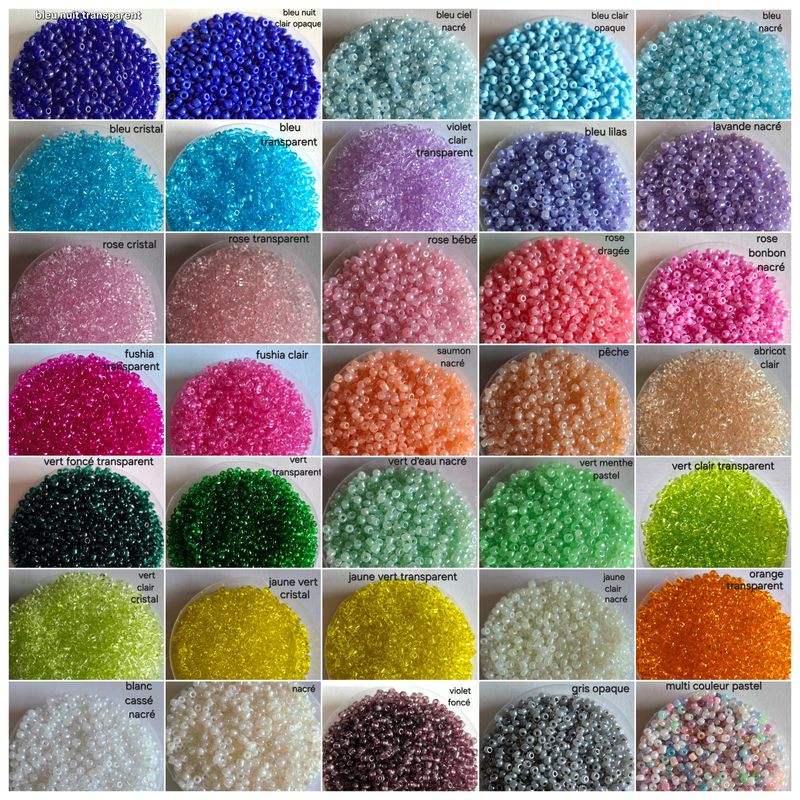 2100 perles en verre 2mm (32g)