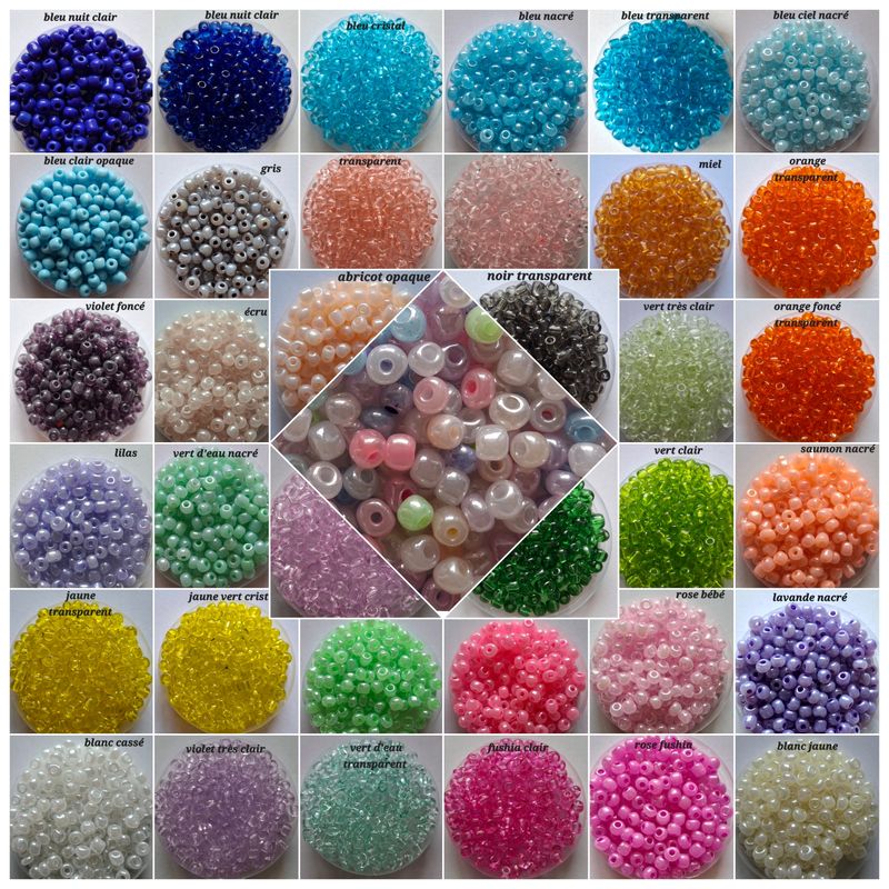 320 perles en verre 4mm (32g)