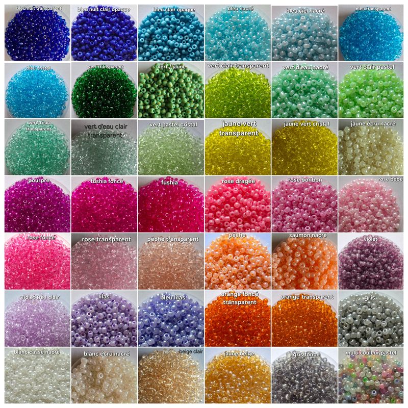 700 perles en verre 3mm (32g)