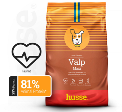 Husse - Croquettes pour Chiots de Grande Taille | Valp Maxi - 15 kg