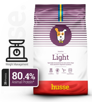 Husse - Croquettes Hypoallergéniques pour Chiens en Surpoids | Light Sensitive - 12.5 kg