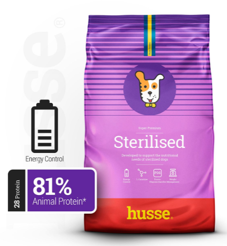 Husse - Croquettes pour Chiens Stérilisés | Sterilised - 12 kg