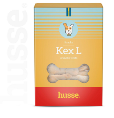 Husse - Friandises Croquantes pour Chiens en forme d'Os | Kex L -400 g