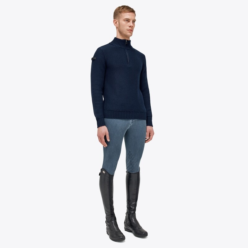 Cavalleria Toscana - Pull Label Zip Turtleneck Merino Wool