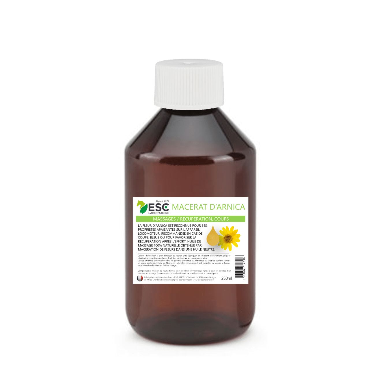 ESC Laboratoire - Macérat huileux d&#39;Arnica massages et récupération